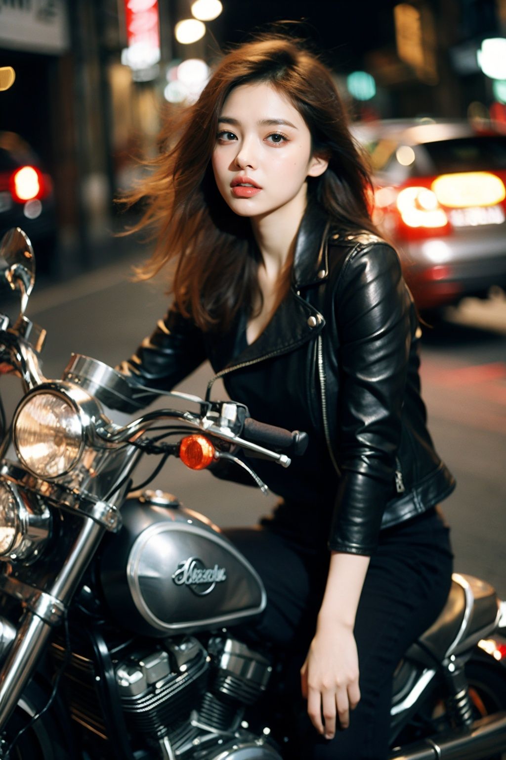 1girl,biker,<lora:光追际:0.8>,