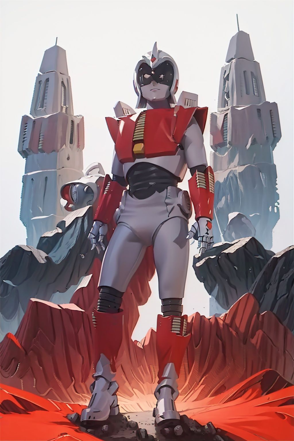 (masterpiece:1.3), (the best quality:1.2), (super fine illustrations:1.2), (Masterpiece), high quality, high detail,((white background:1.2)), looking at viewer, (SOLO:1.4),outline,,simple background,mecha,robot,breastplate,armor,shoulder armor,gauntlets,cover,mask,helmet