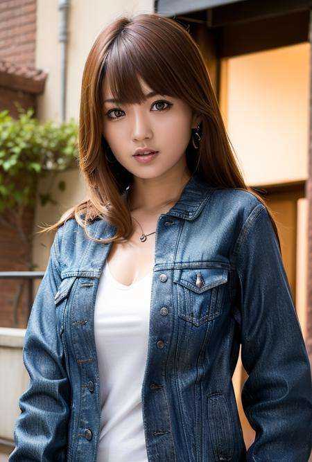(open denim jacket:1.5), floral print,  depth of field, night cityscape, (1girl:1.6),   long hair, ulzzang-6500v1.1, (original: 1.2), (realistic: 1.3) , beautiful girl with beautiful details, extremely detailed eyes and face, eyes with beautiful details, absurd, incredibly absurd, huge file size, ultra detail, high resolution, ultra detailed, best quality, masterpiece, illustration, ultra detailed and beautiful, ultra detailed, CG, unity, 8k wallpaper, amazing, fine Detail, masterpiece, top quality, official art, extremely detailed CG unity 8k wallpaper, cinematic lighting, (perfect shiny skin:0.6), slim and smooth lines, (floating),  earrings ,  <lora:Tsubasa_v11:0.5>