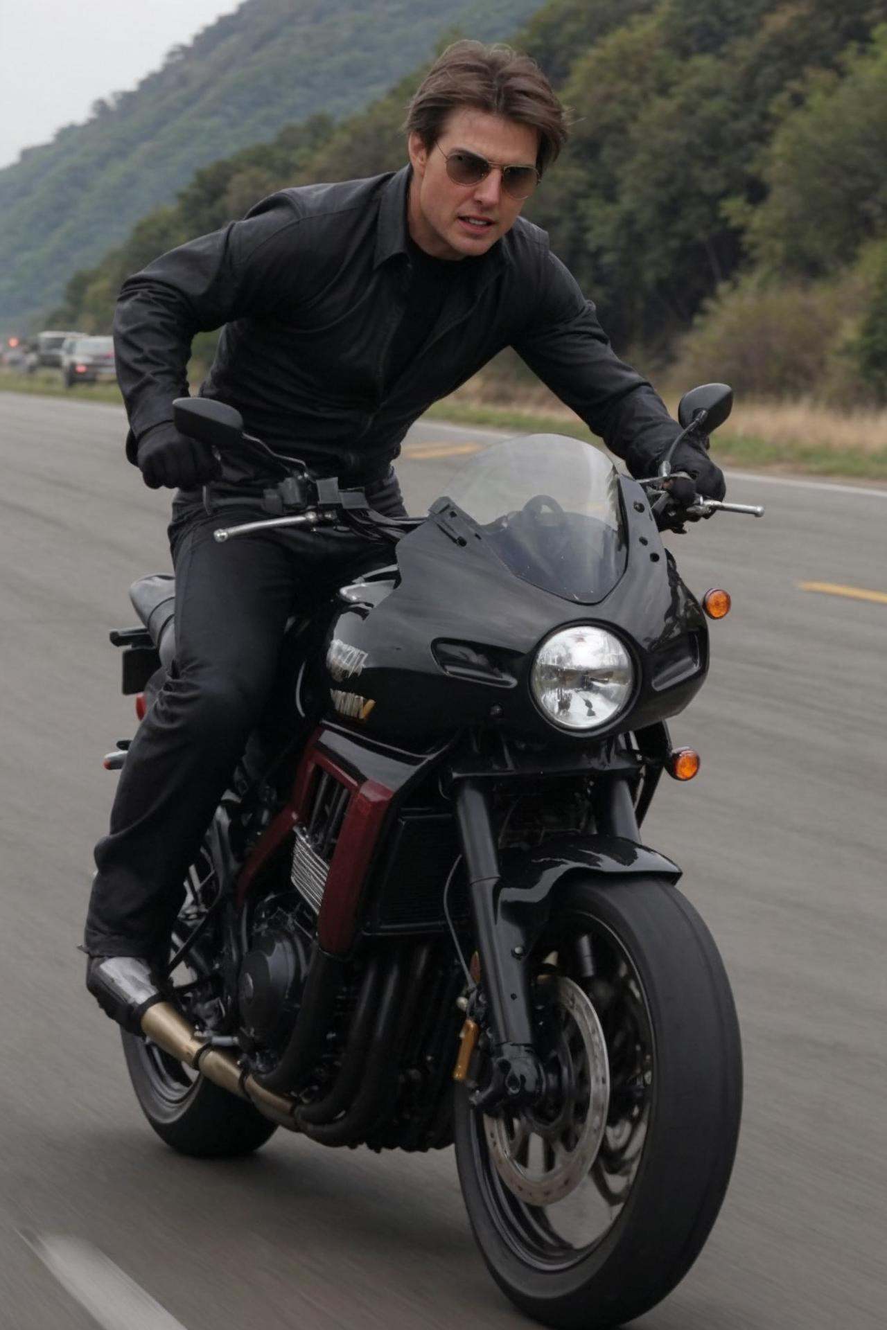 Tom Cruise,  Mission Impossible,  explosion on Tensor.Art