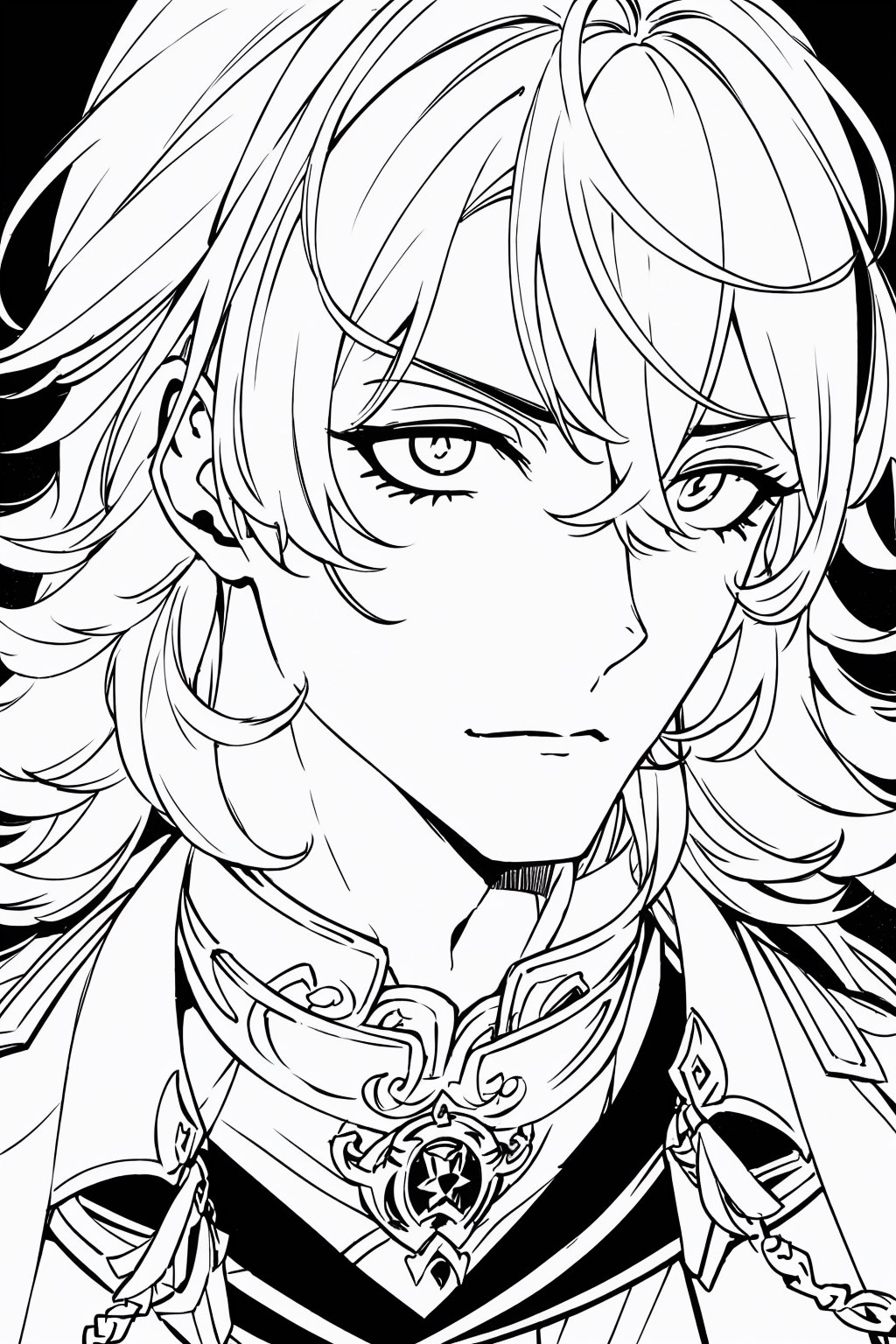 handsome men ,  LINEART,  MONOCHROME on Tensor.Art