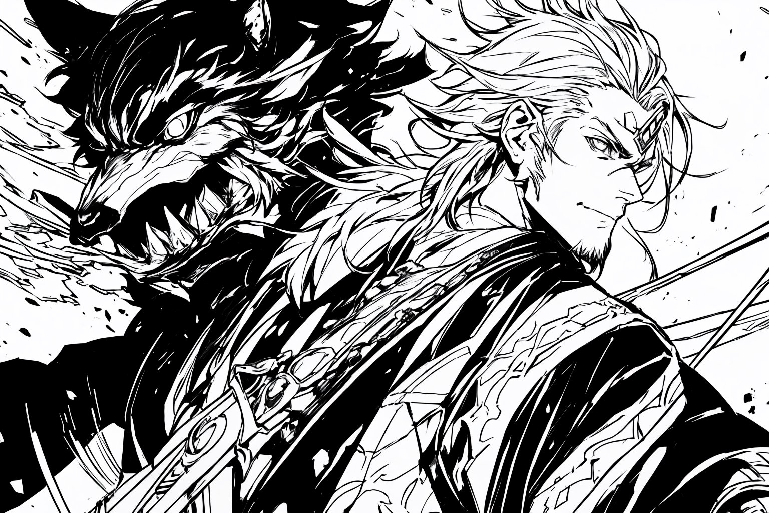 handsome Men ,  LINEART,  MONOCHROME on Tensor.Art