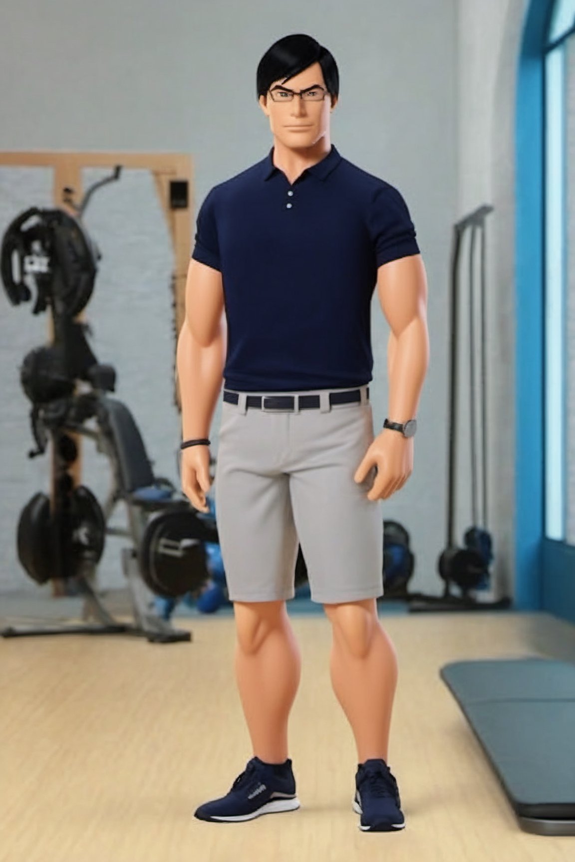 Realistic human like image of full body tenxiida character,  serious male,  black hair on Tensor.Art