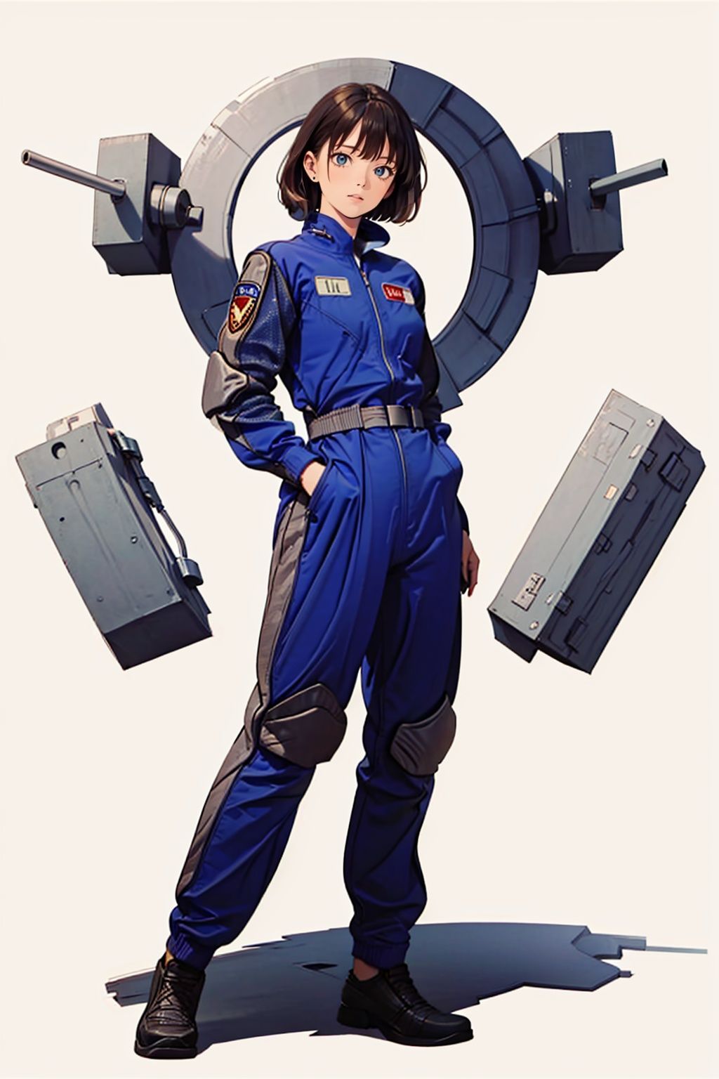  (masterpiece:1.3), (the best quality:1.2), (super fine illustrations:1.2), (Masterpiece), high quality, high detail,((white background:1.2)), looking at viewer, (SOLO:1.4),outline,,simple background,jewelry, figure, clothes writing,logo,military uniform,emblem,blue jacket,blue pants,pants,belt,uniform,police uniform,jacket, jewelry