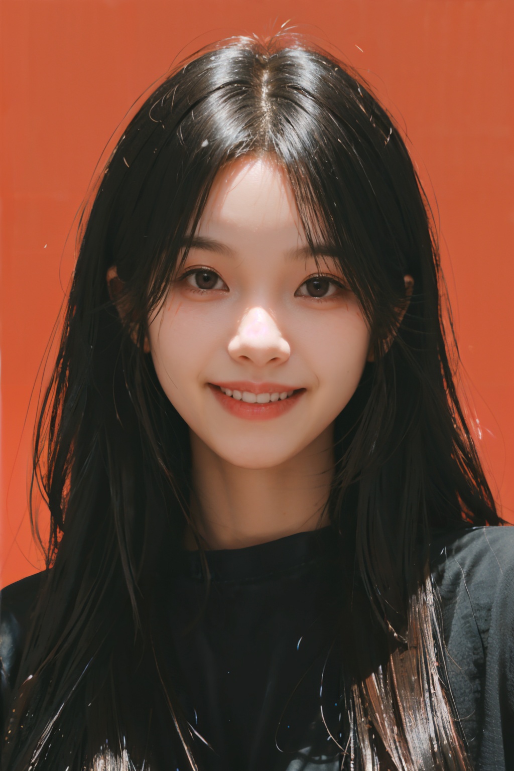 a 20 yo woman,  long hair,  dark theme on Tensor.Art
