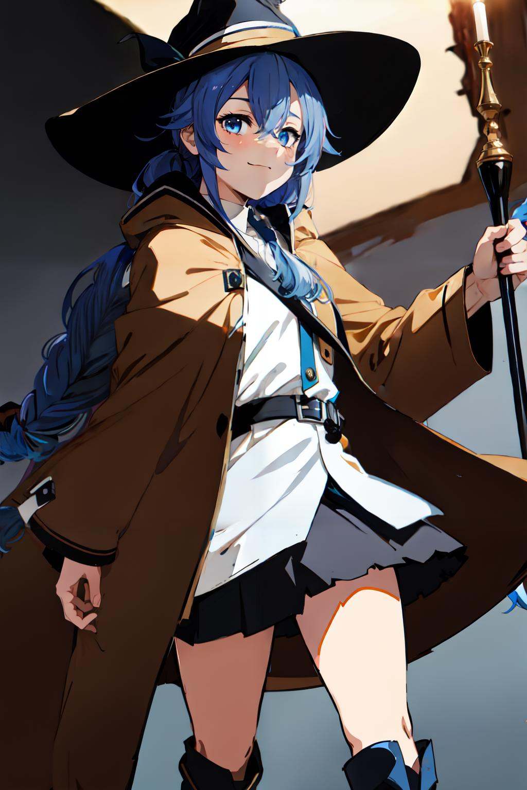 1girl,  Roxy Migurdia,  witch hat on Tensor.Art