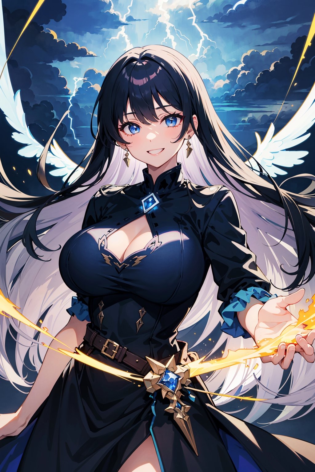 bautiful detailed face,  1girl,  ((fearless smile by SINGU AI on Tensor.Art