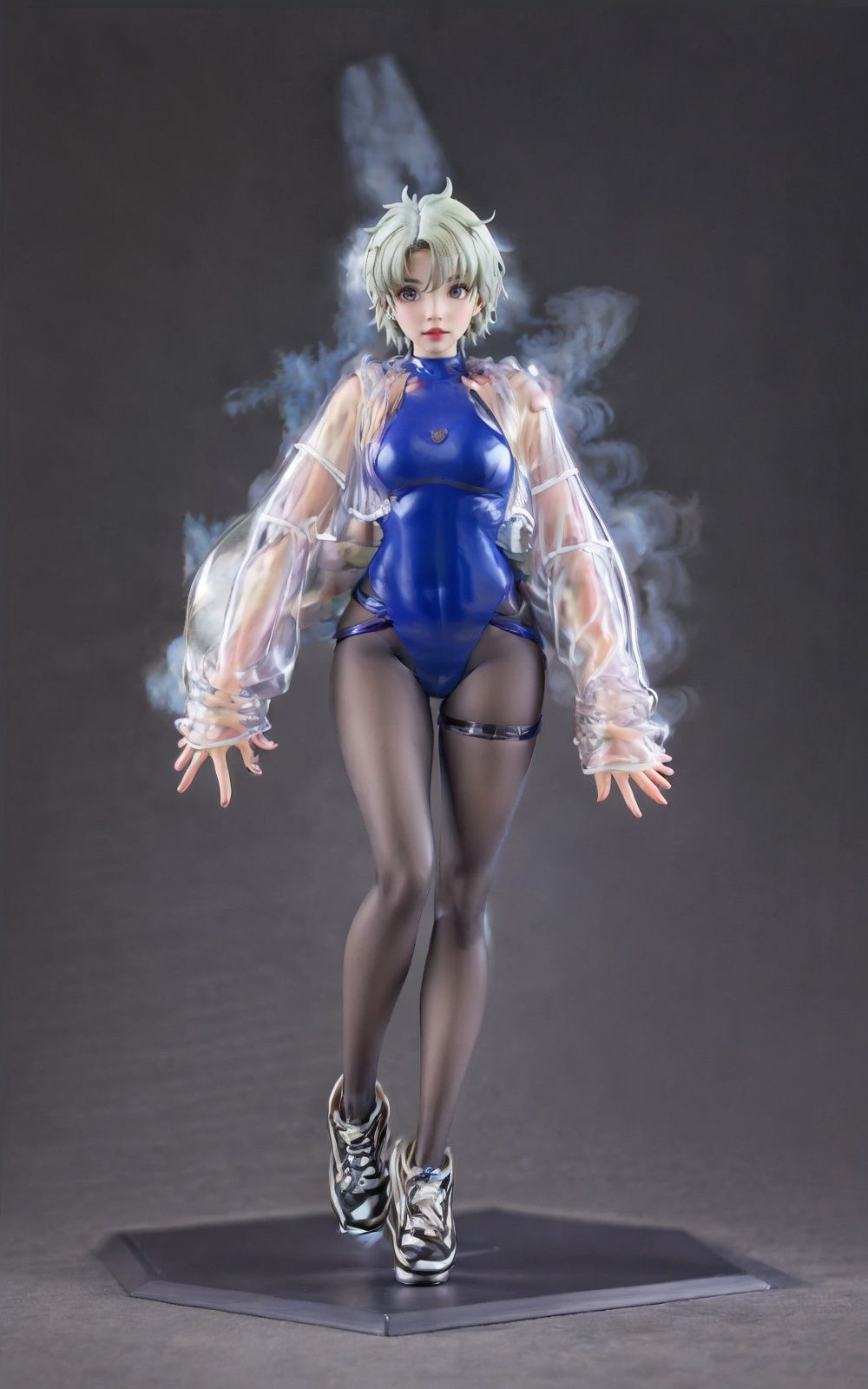 1girl,see-through jacket, catsuit, full frontal, 