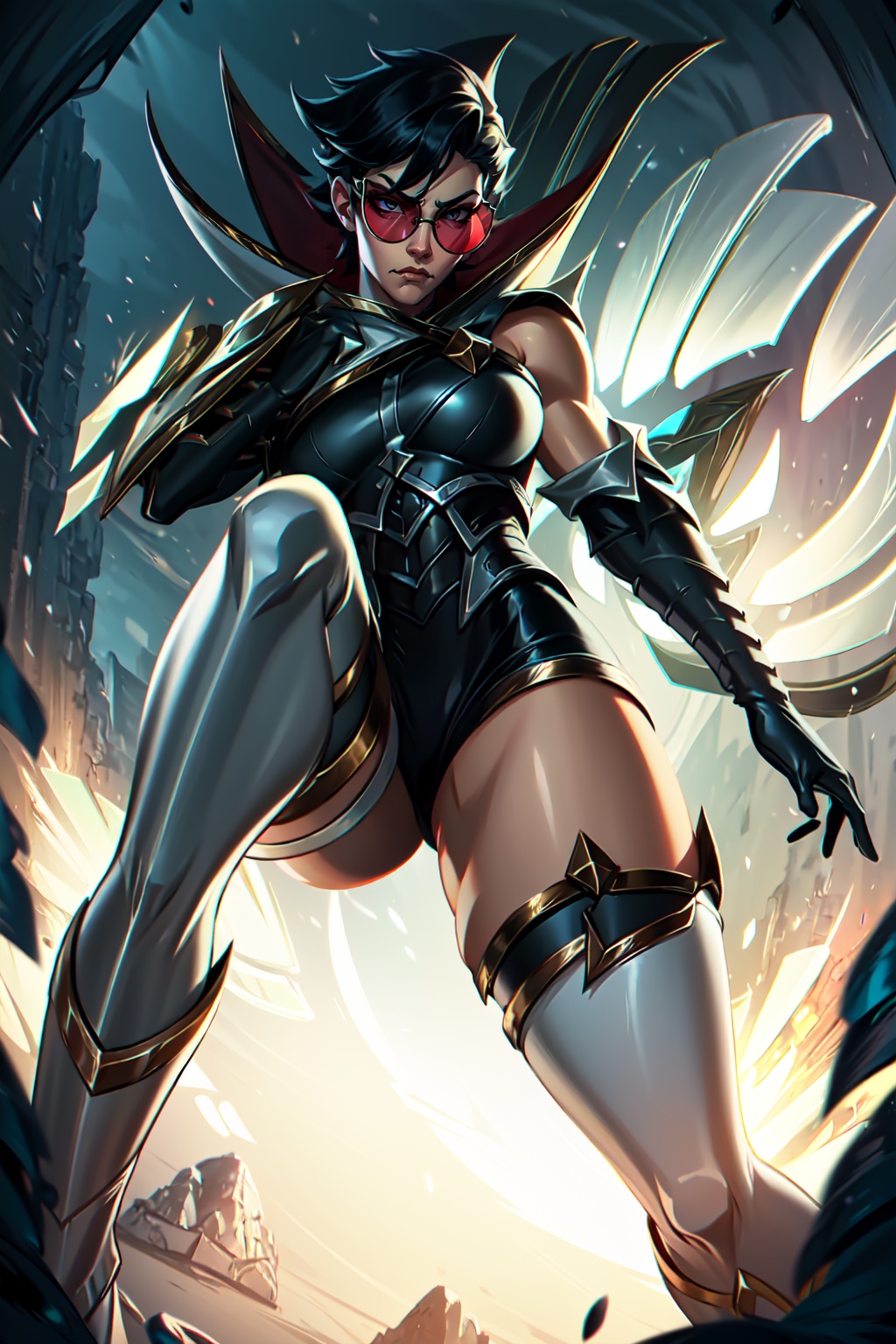 vayneSoL,  short hair,  sunglasses on Tensor.Art