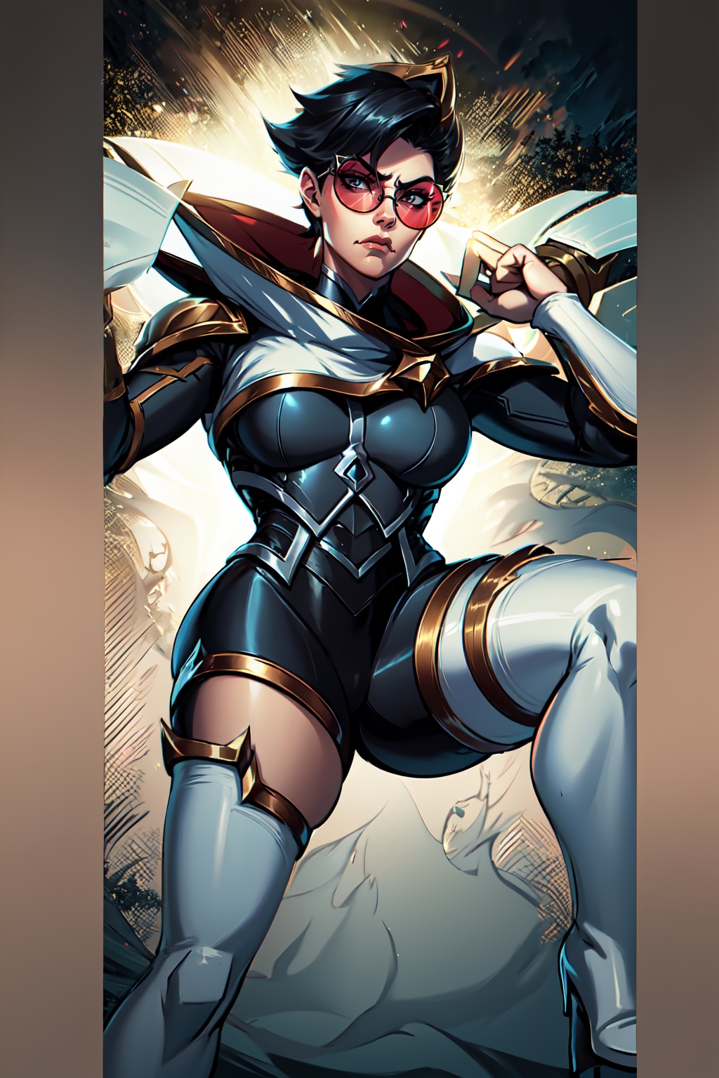 vayneSoL,  short hair,  sunglasses on Tensor.Art