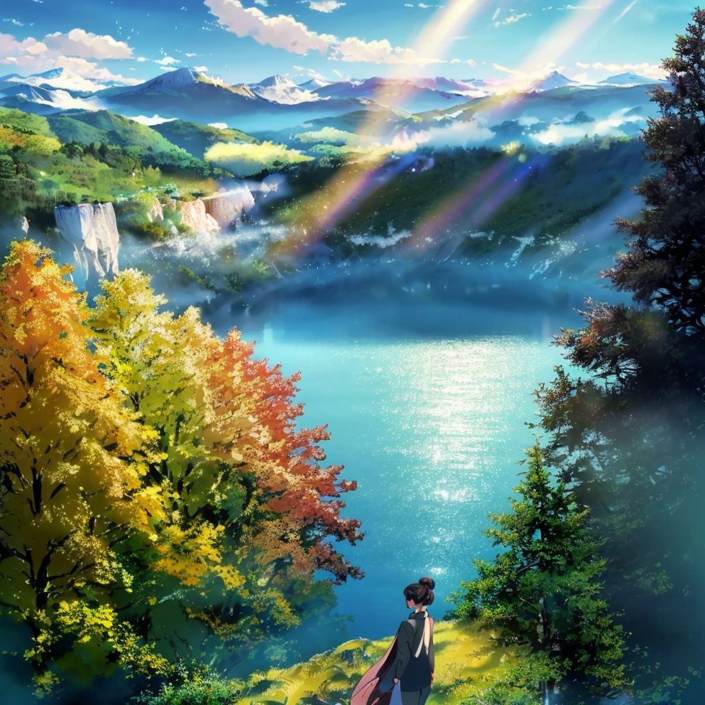 (8k, RAW photo, best quality, masterpiece:1.2),(super realistic, photo-realistic:1.3), ultra-detailed, extremely detailed cg 8k wallpaper,hatching (texture),skin gloss,light persona,(crystalstexture skin:1.2), (extremely delicate and beautiful), mz-hd, scenery, no humans, outdoors, nature, tree, sky, forest, mountain, landscape, bird,<lora:1010ndmzyh-000018:0.8>