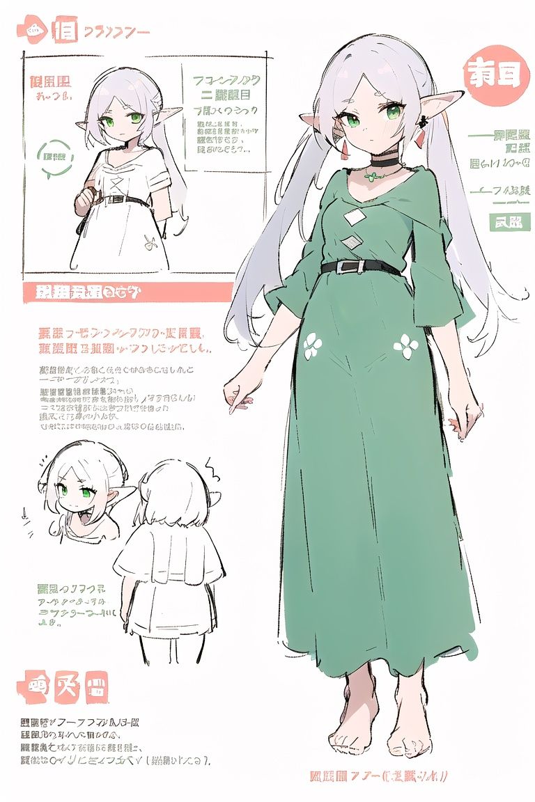 multiple views, pencil sketch, (sketch:1.25), (little girl,small breasts,), ((no shoes)), shy, best quality, graphite \\(medium\\), ske, gradient, rainbow, note, Line draft, highres, absurdres, (ultra-detailed:1.1), (illustration:1.1), (infographic:1.2), pajamas, (all clothes configuration:1.15), (solo), perfectly drawn hands, standing, cohesive background, paper, action, (character design:1.1), <lora:[Lah] Pre-Wedding Dress Collection 服装Wed_Collect:1>, type0, <lora:fll-v100:0.75:lbw=OUTALL>, fll, twintails, 1girl, pointy ears, round face, white hair, green eyes, elf, long hair, earrings, 