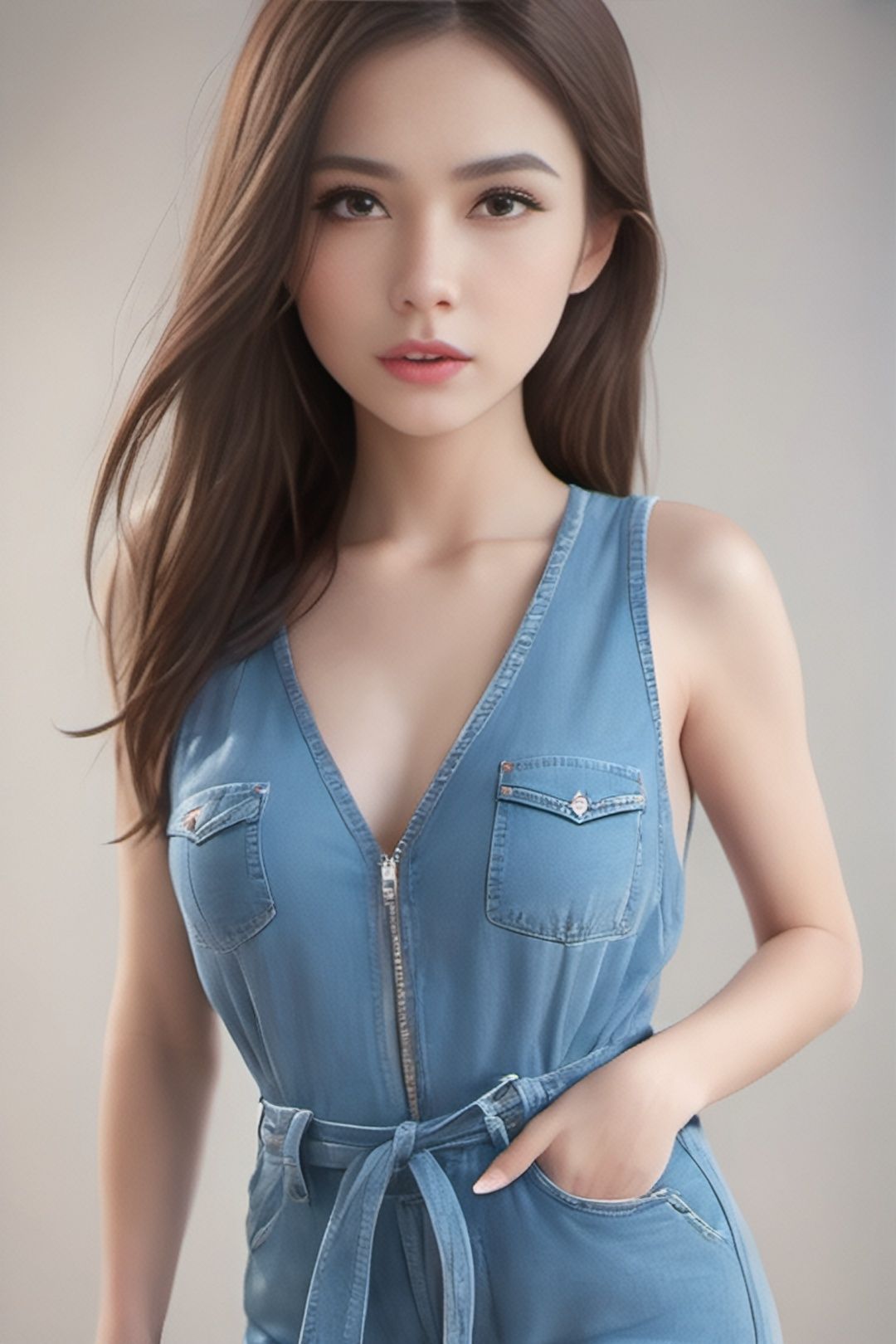  best quality ,photorealistic, photography, highly detailed,
Denim jumpsuit, zgirl,