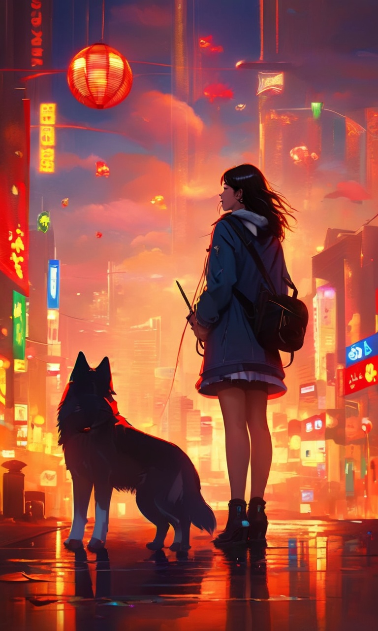 (the cover text is' lucky ':1.3),masterpiece,(best quality:1.3),<lora:ArienGirlWolf-LORA:1>,1girl,arien_wolf,