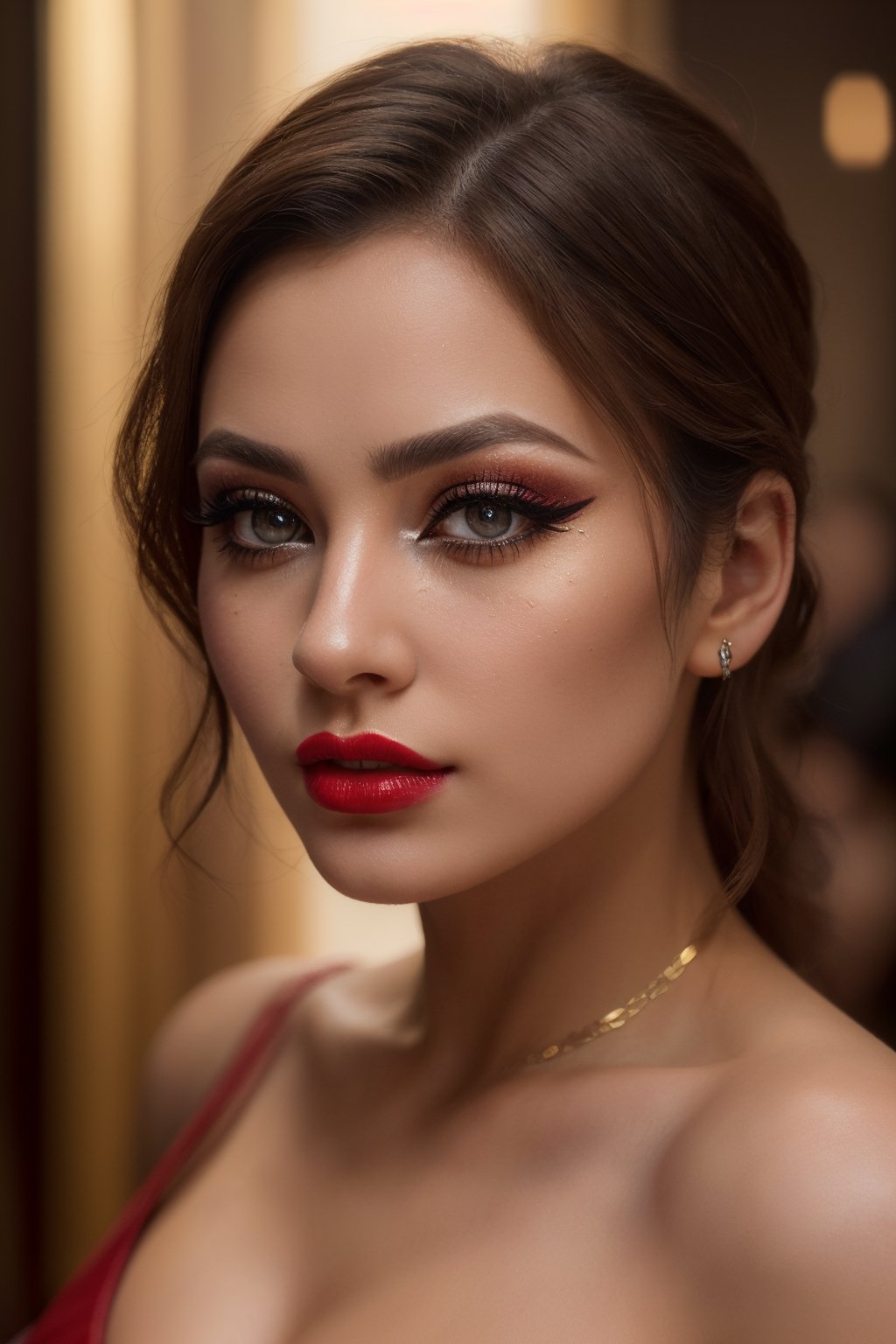 ultra-detailed,  beautiful woman with perfect makeup,  detailed eyes with long eyelashes on Tensor.Art
