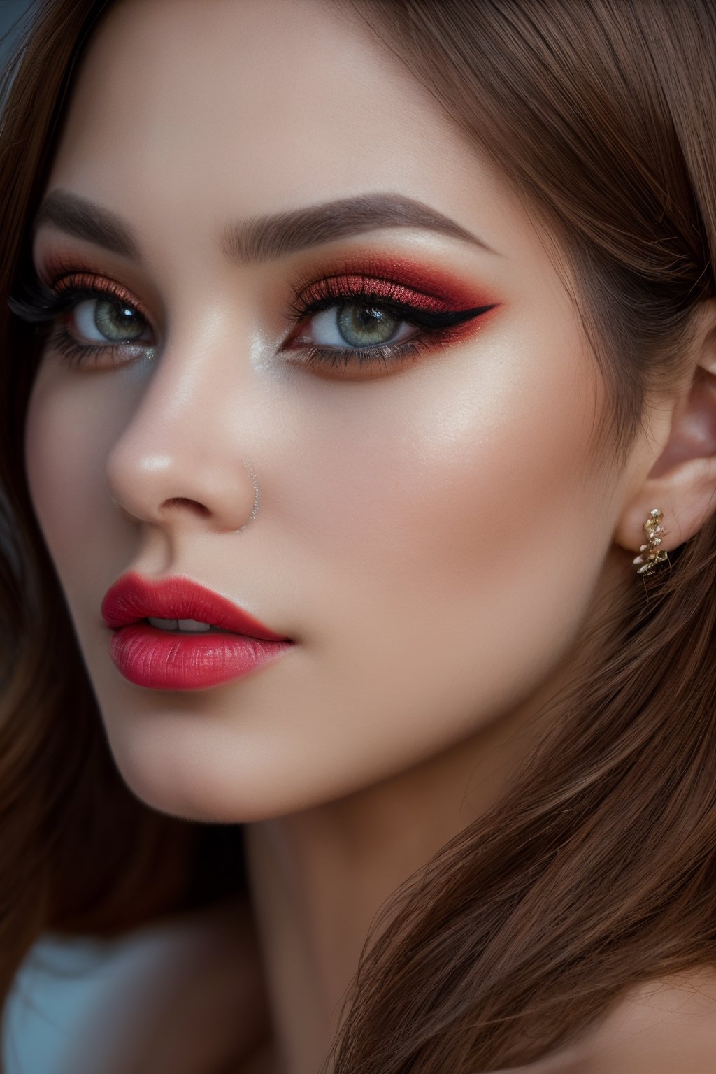 ultra-detailed,  beautiful woman with perfect makeup,  detailed eyes with long eyelashes on Tensor.Art