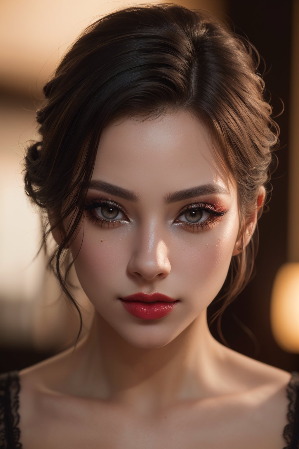 ultra-detailed,  beautiful woman with perfect makeup,  detailed eyes with long eyelashes on Tensor.Art