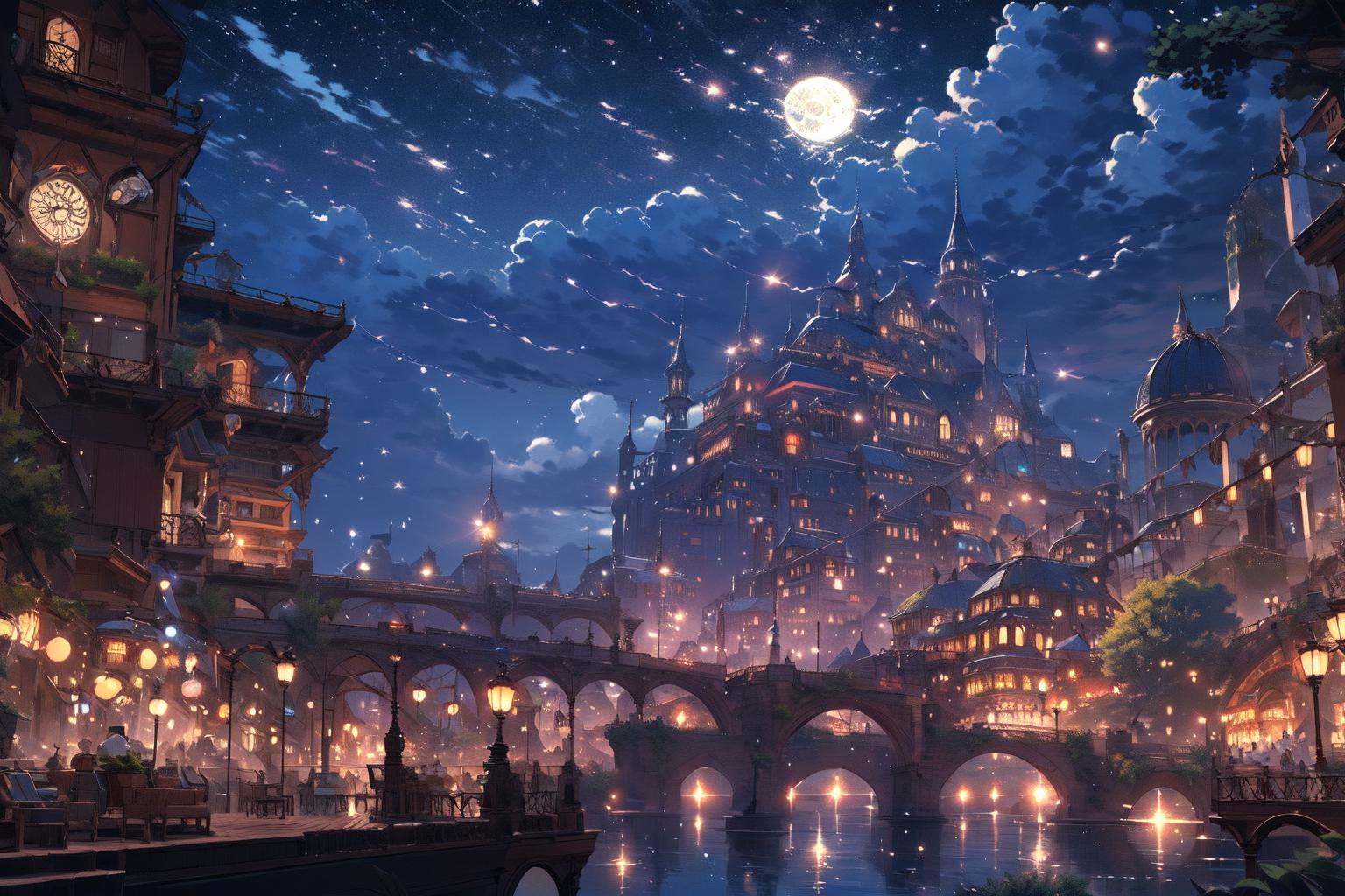 best quality,  PIXIV,  Night scene on Tensor.Art