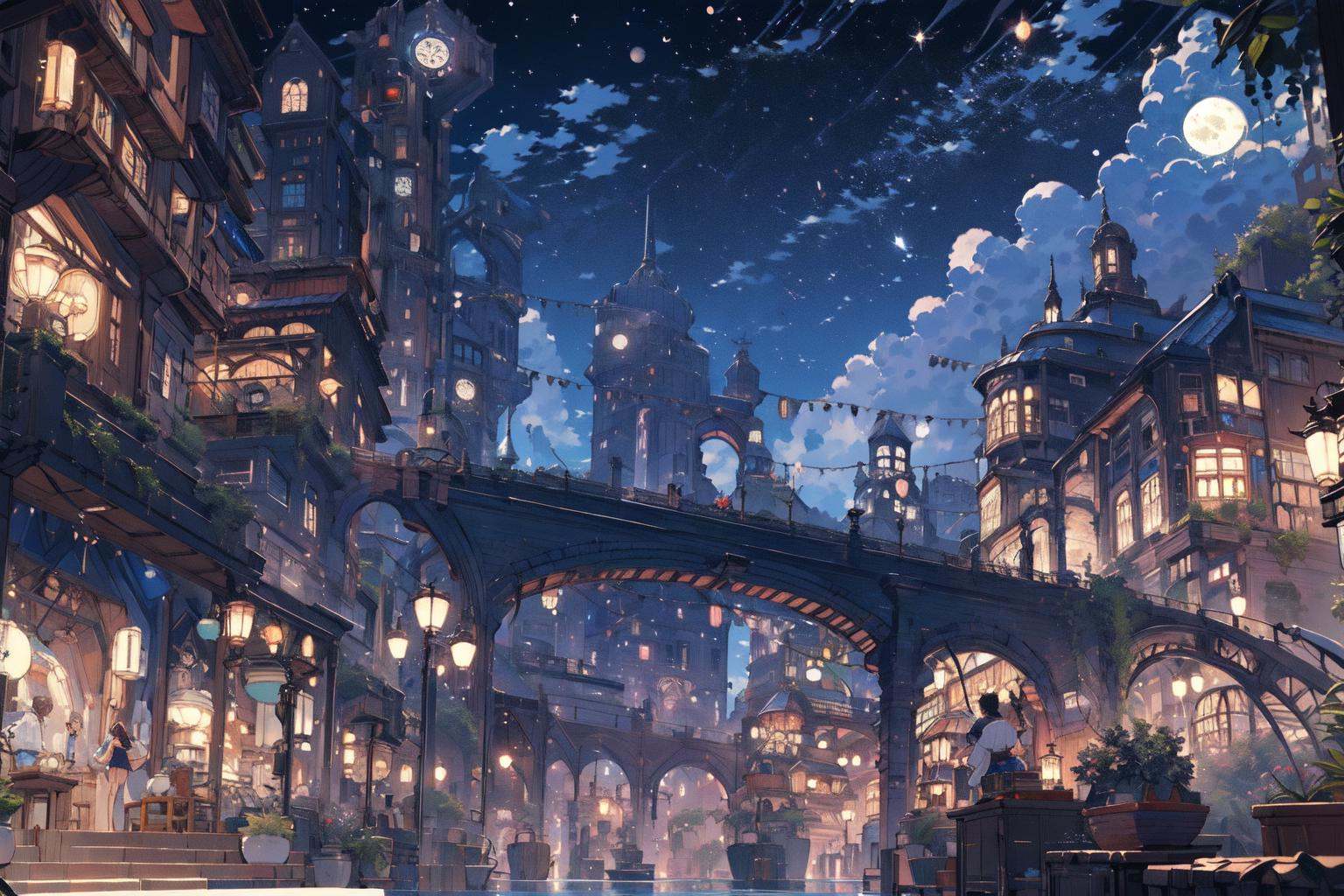 best quality,  PIXIV,  Night scene on Tensor.Art