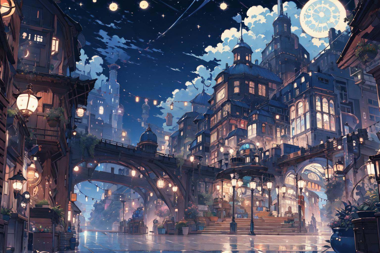 best quality,  PIXIV,  Night scene on Tensor.Art
