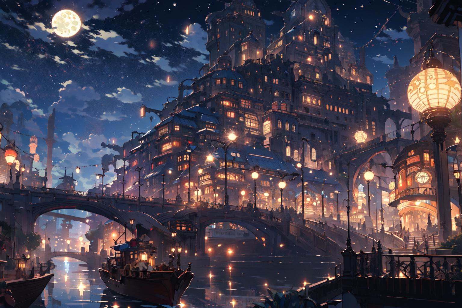best quality,  PIXIV,  Night scene on Tensor.Art