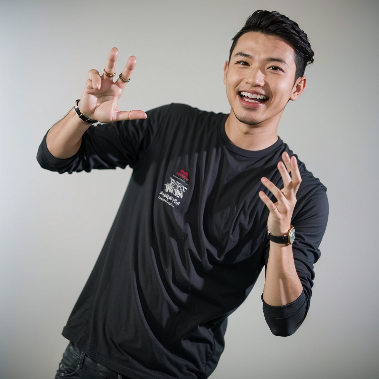 hair,  studio background,  22 year old male on Tensor.Art
