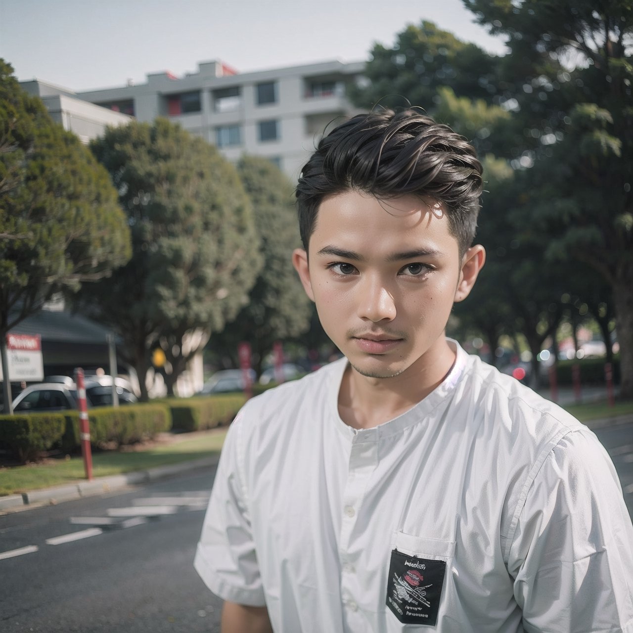 hair,  outdoor background,  male on Tensor.Art