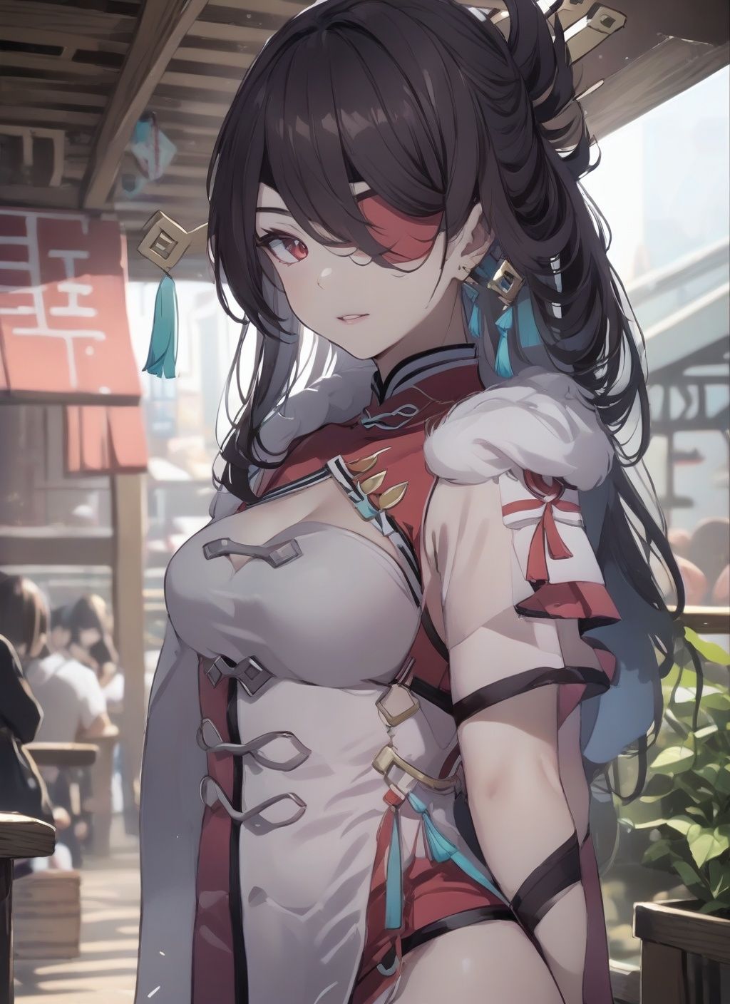 <lora:beidou:1>,beidou, 1girl,