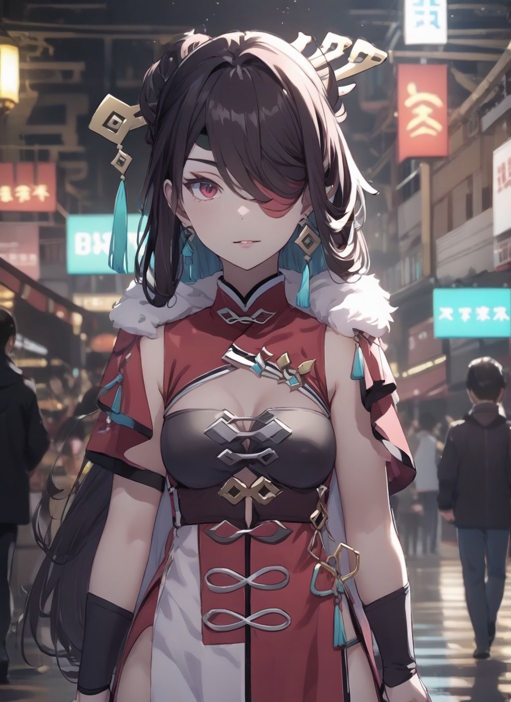 <lora:beidou:1>,beidou, 1girl,