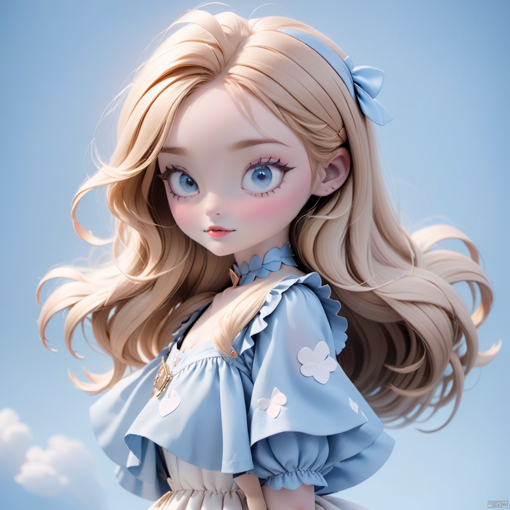  (masterpiece, best quality:1.5), 1girl, Palegold hari, blue eyes, alice (alice in wonderland)