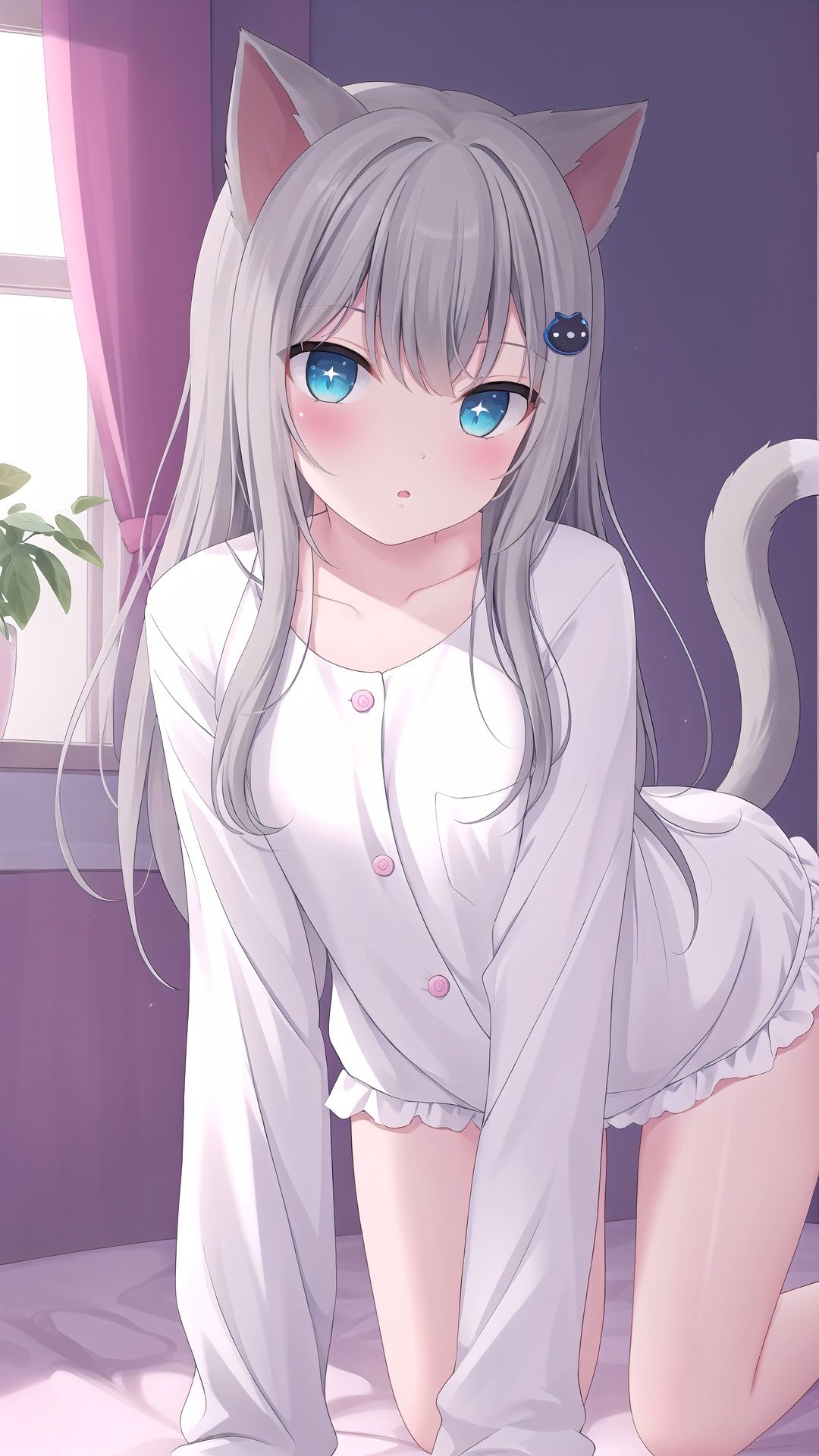 1girl,  cat ears,  animal ears on Tensor.Art