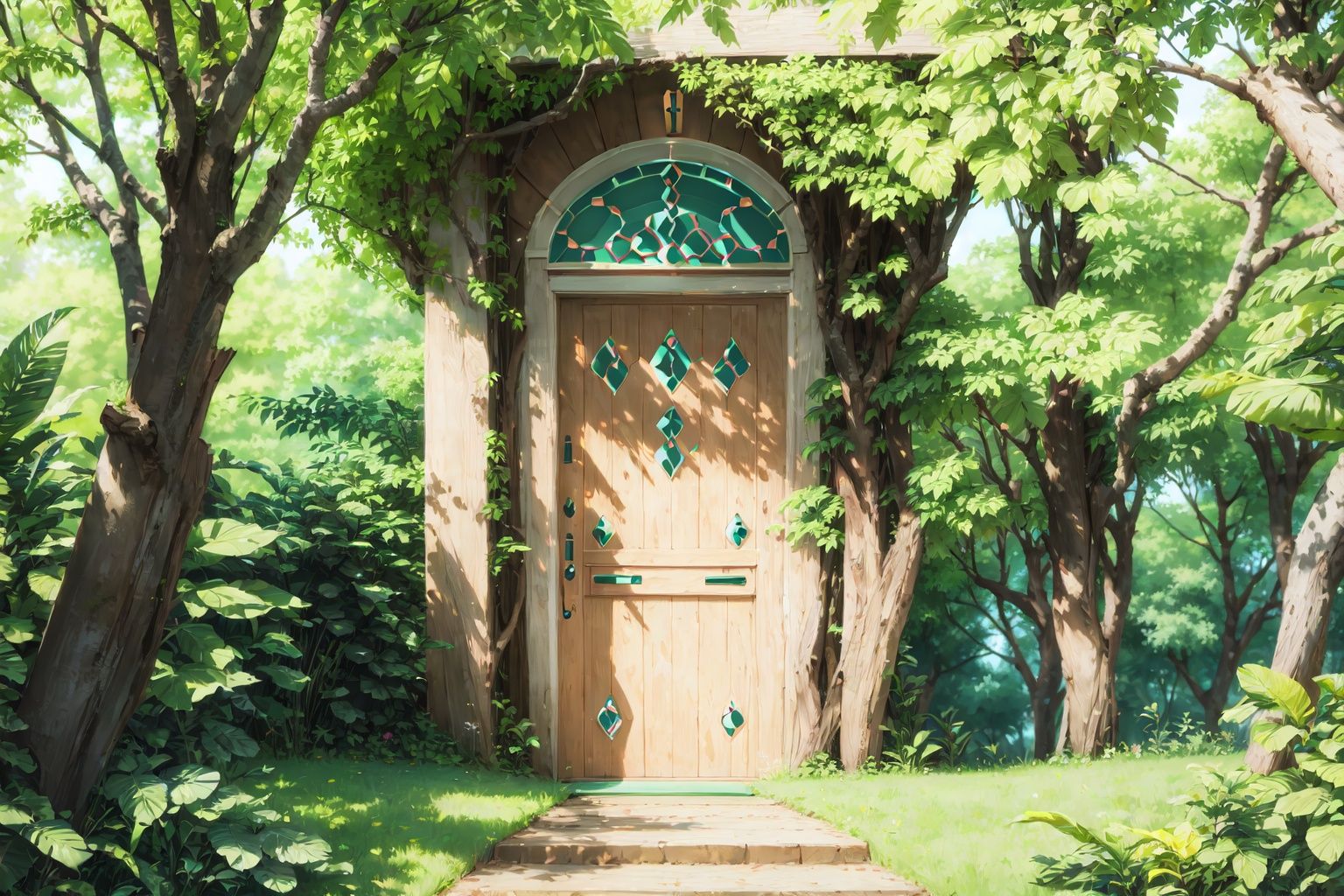 door,forest,plant,