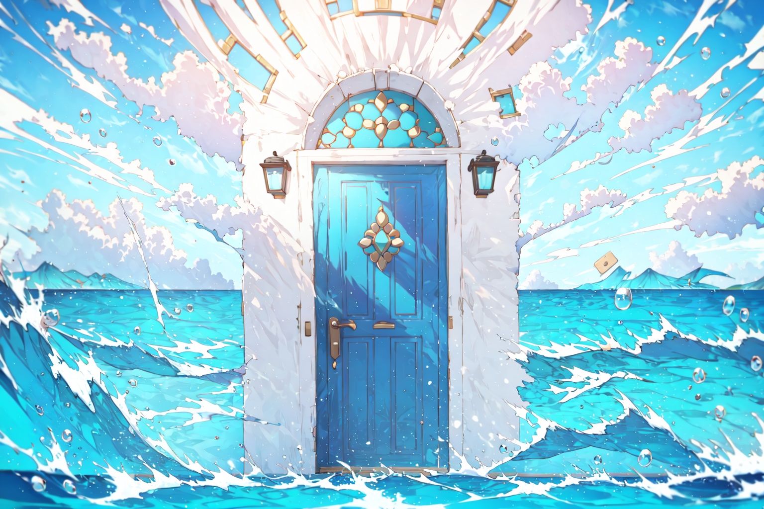 door, ocean