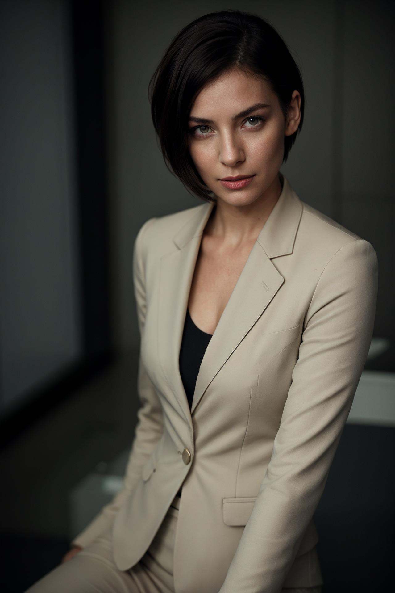 the matrix,  business suit,  short hair on Tensor.Art