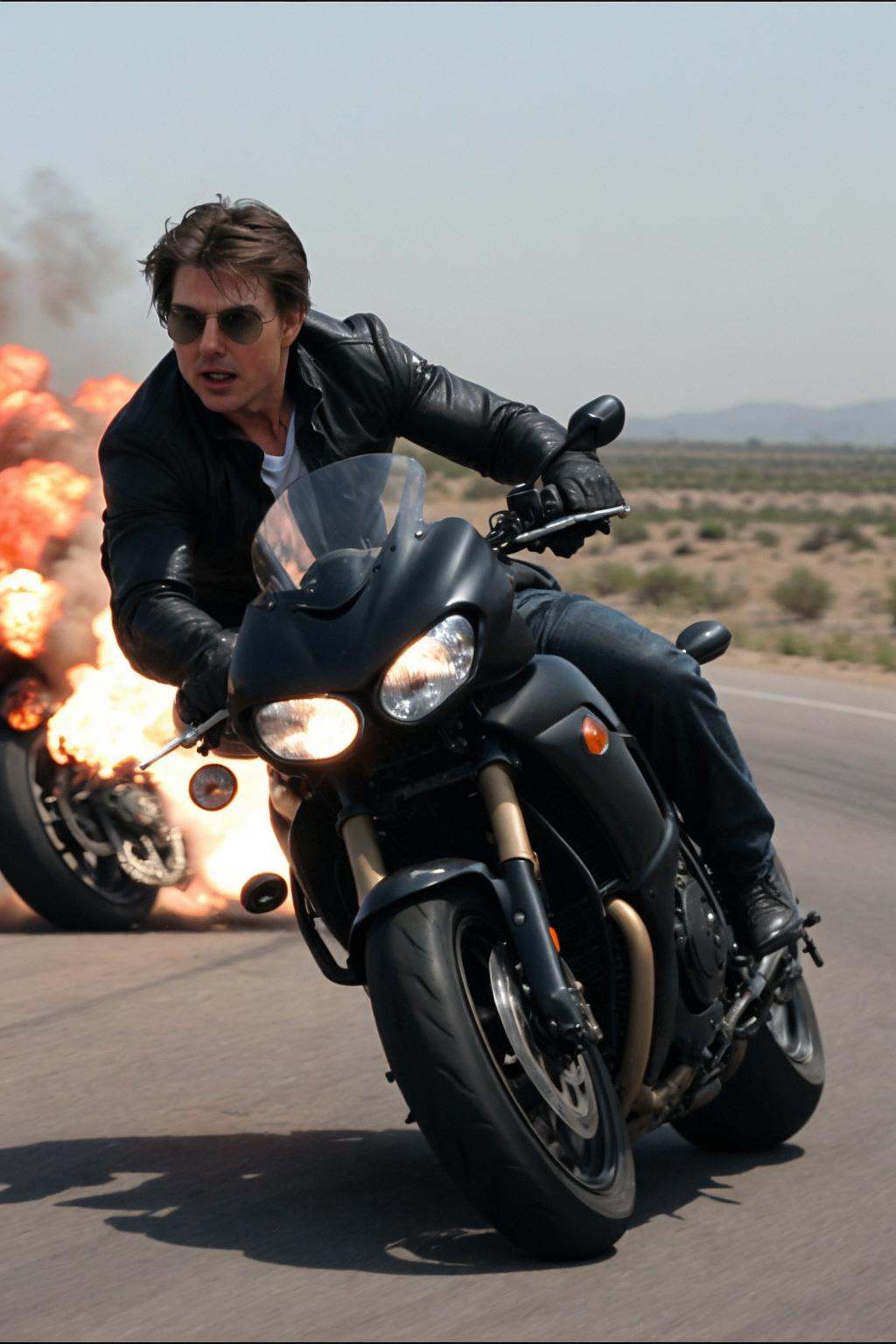 Tom Cruise,  Mission Impossible,  explosion on Tensor.Art