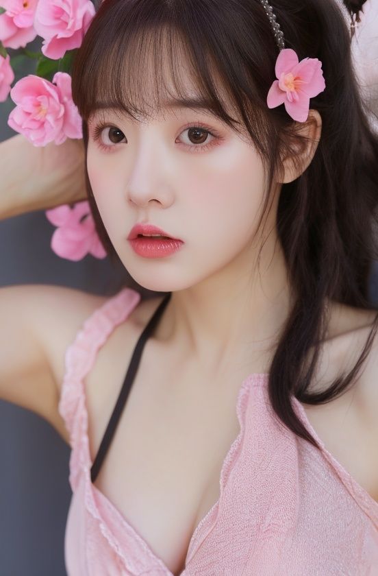 1girl,incredibly absurdres,huge filesize,realistic,absurdres,real,dress,solo,dark_pink,