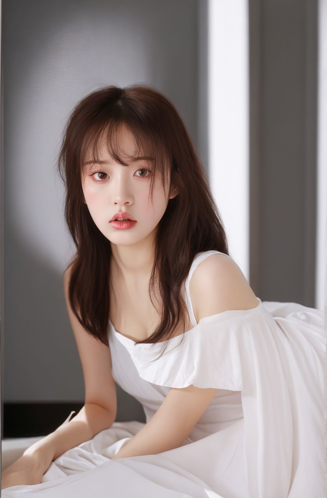 1girl,incredibly absurdres,huge filesize,realistic,absurdres,real,dress,heart_background,