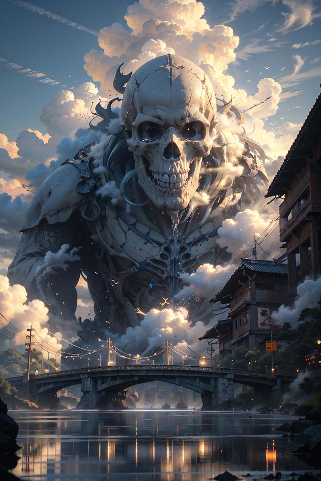 BJ_Sacred_beast,  Skull,  outdoors on Tensor.Art