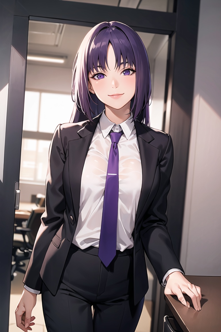 sumire kakei,  purple hair,  long hair on Tensor.Art
