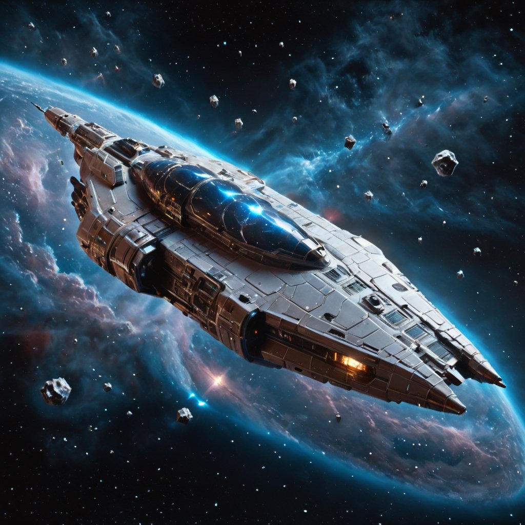 (Space background icey river nebula Large spaceship),  masterpiece,  hyperdetailed by Pixel on Tensor.Art