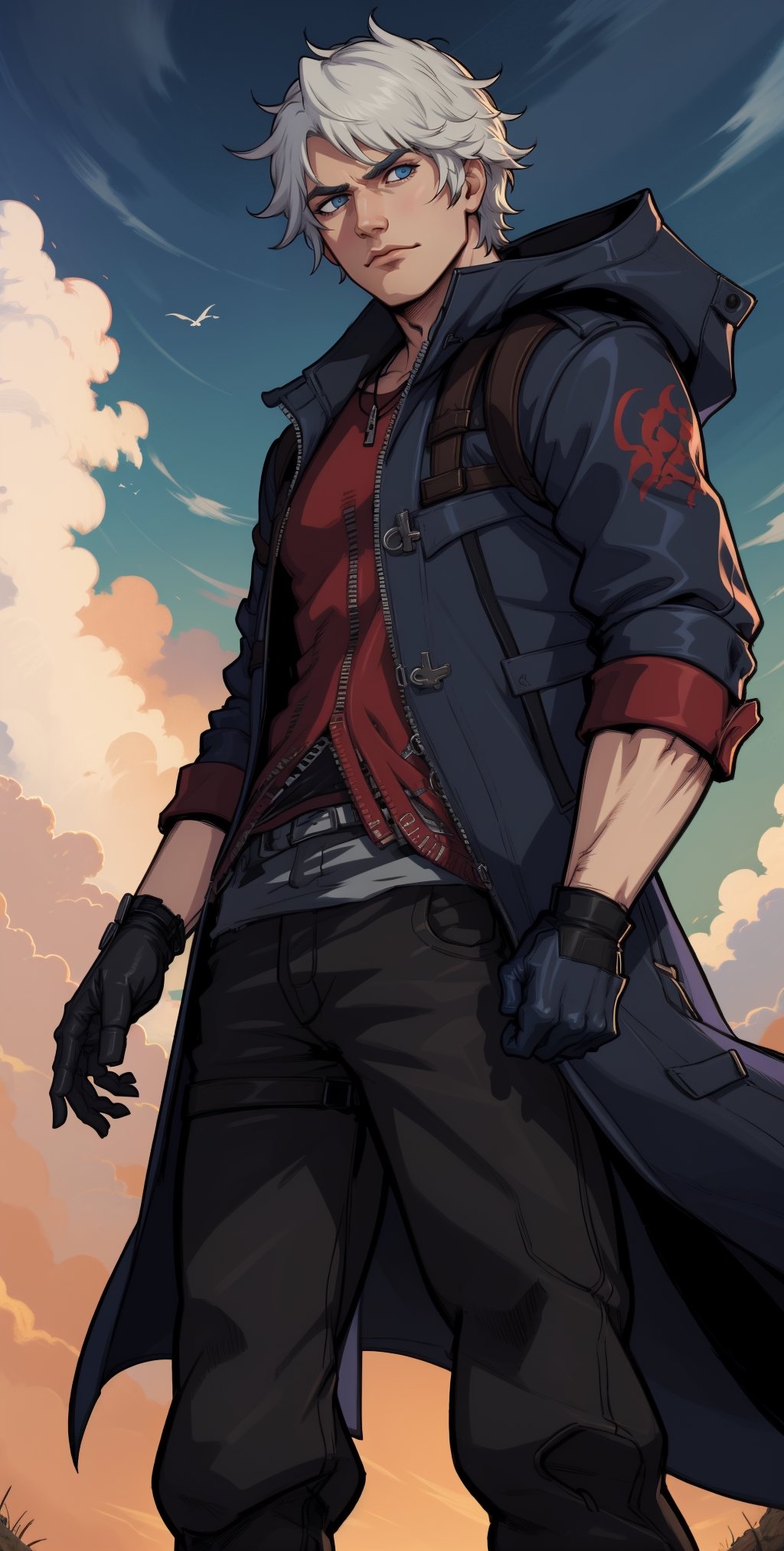 cowboy shot,  solo,  male focus on Tensor.Art