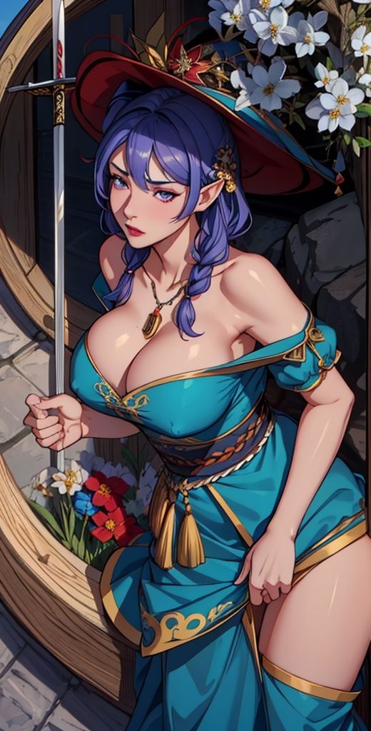 witch's Hatt, trollkarlens hatt, masturbation, areolae, puffy_nipples, female_ejaculation, *****_juice, fat_mons, pubic_hair, masterpiece, best quality, day, sun, sky, the top of the hill, game_cg, mature female, mature, female pervert, milf, milf, BLUE hair over shoulder, side braid, snowflake hair ornament, mole under eye, pointy ears, frown, purple eyeshadow, huge breasts, high heels, holding sword, pendant, jewelry, looking down, eye_contact, puffy_nipples, areolae, breasts out, large breasts, , legup, standing, (chinadress), dress, mff, 唯美, fantasy, hairy *****, meredith_zr2_v2,礼服,OL,碧蓝航线,圣路易斯,唯美