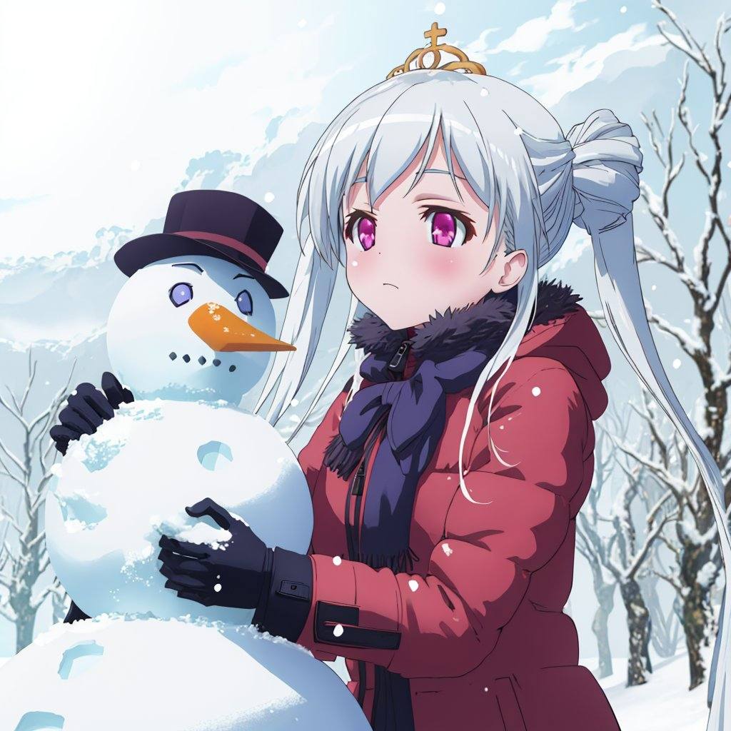 pina_sformkran_estor,  snow,  snowman on Tensor.Art