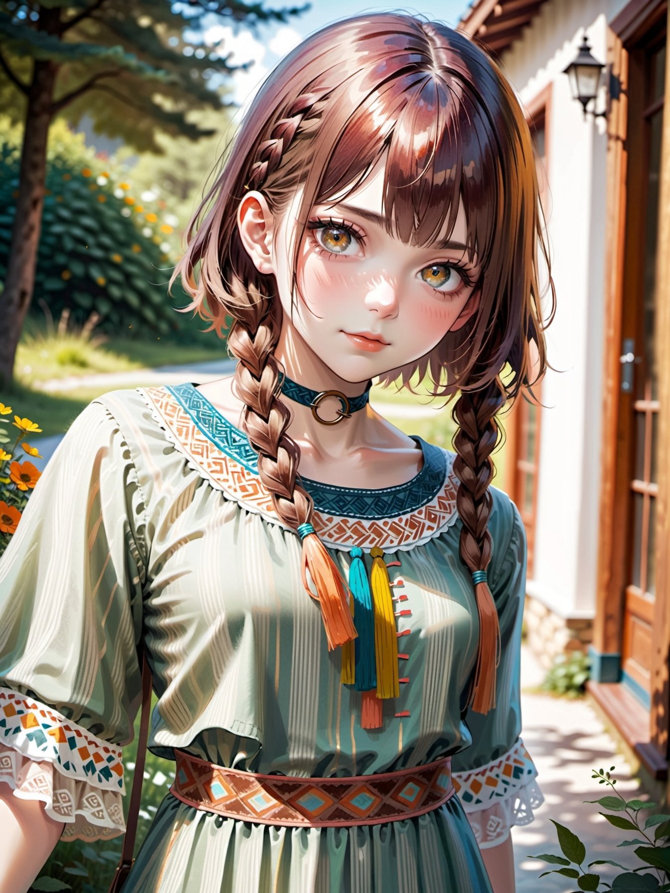 1girl,  mahogany hair,  short hair on Tensor.Art