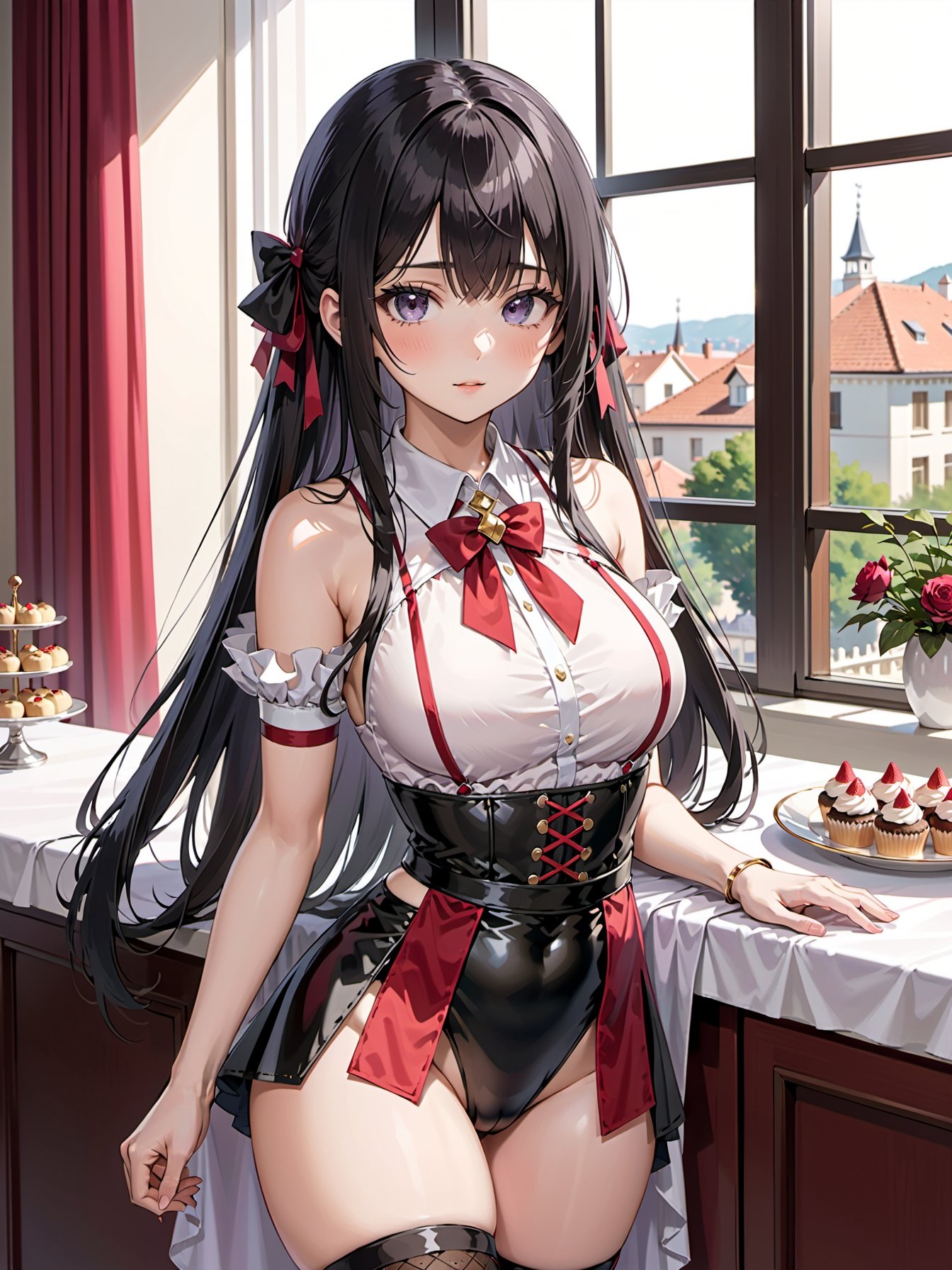 1girl,  patissier uniform,  decadent hotel daytime on Tensor.Art