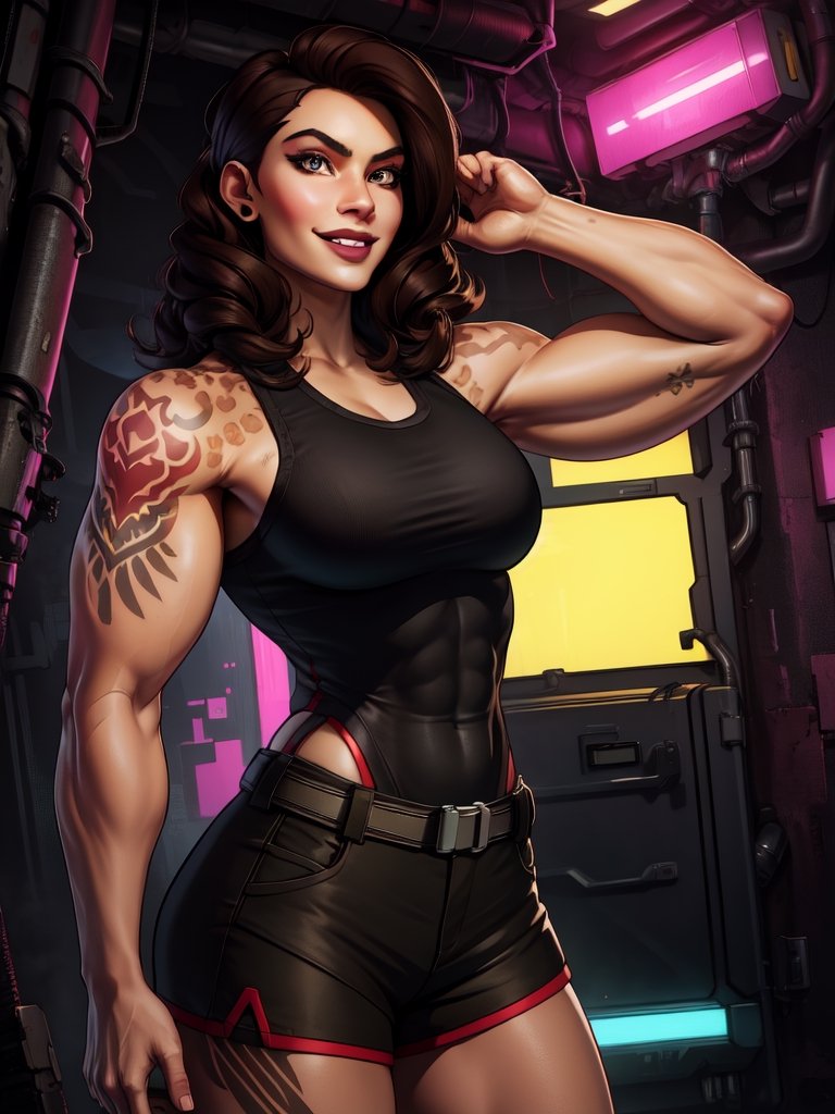 Daisy,  tattoos,  brown hair on Tensor.Art