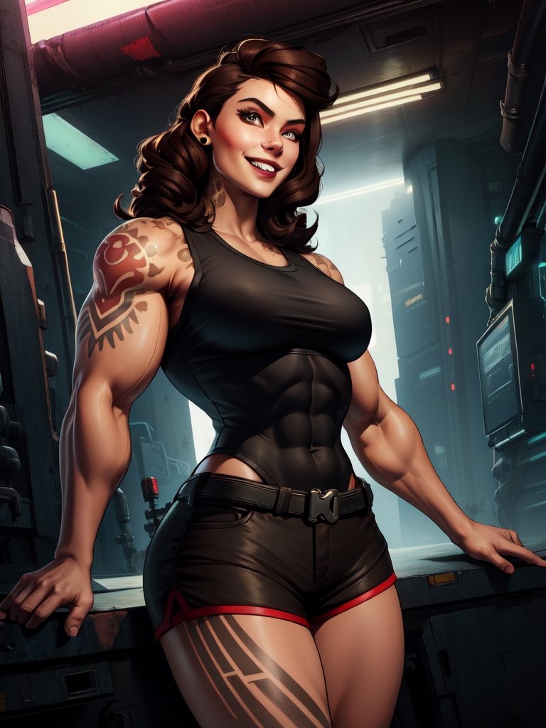 Daisy,  tattoos,  brown hair on Tensor.Art