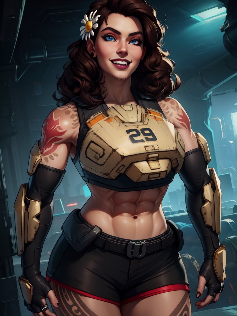 Daisy,  tattoos,  brown hair on Tensor.Art