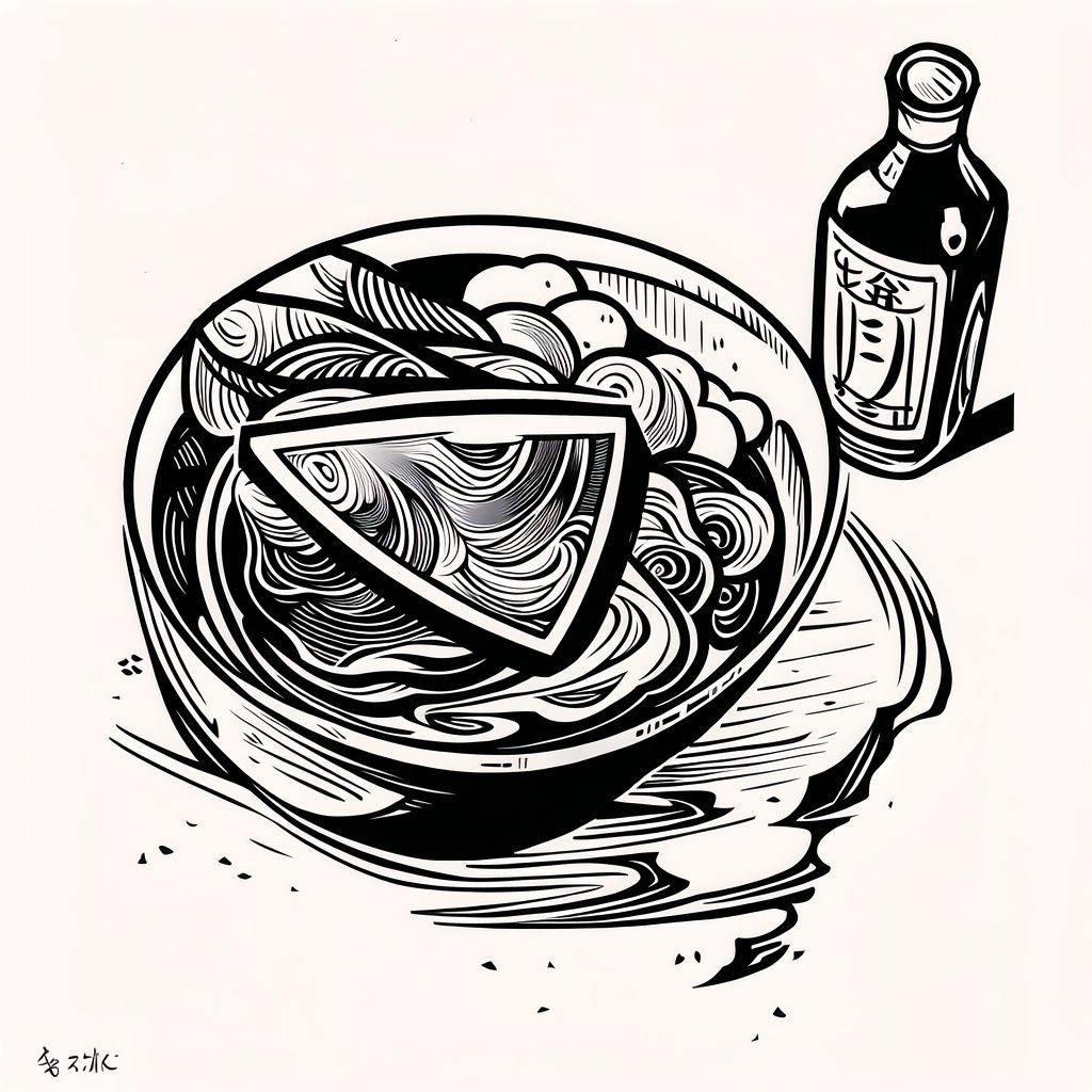 (Laojun:0.8),simple lines,print,black and white woodcut,logo,whisky,<lora:Laojun_woodcut2:0.7>,wine bottle label,illustration,(((ukiyoe))),((sketch)),((japanese_art)),
