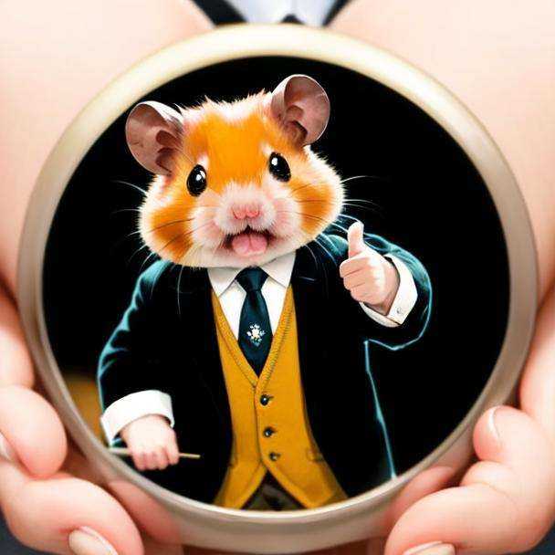 susu,hamster,necktie, suit, formal, thumbs up, solo, rainbow<lora:susu:0.8> 